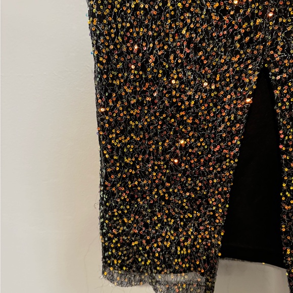 3 for $10 Forever 21 Sequin Knee Length Skirt Slit Party Sparkly Small - Picture 9 of 14